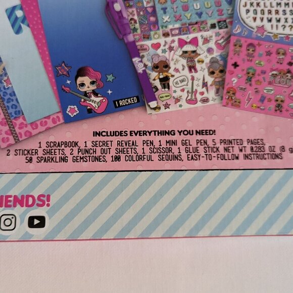 NWT LOL Surprise! Glow in Dark Scrapbook Valentine's Stickers Pink L.O.L. Crafts - Picture 6 of 7